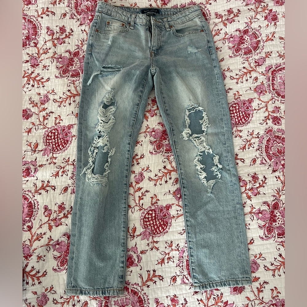 Aeropostale ripped dad jeans